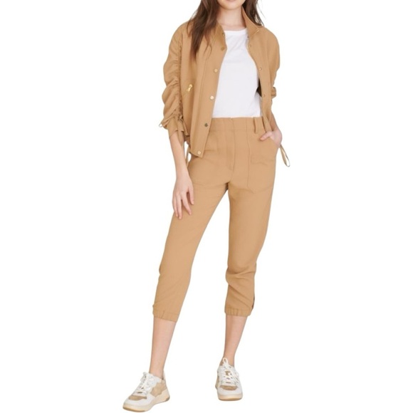 VERONICA BEARD - Paros Drawstring Jacket Women's Tan Jacket Sz S - Picture 2 of 11